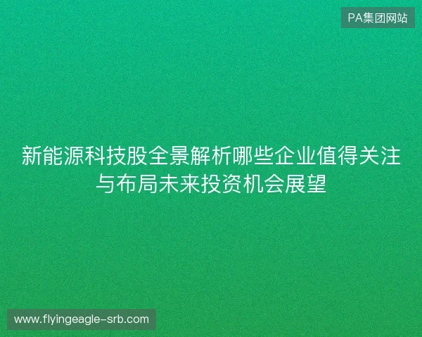 新能源科技股全景解析哪些企业值得关注与布局未来投资机会展望
